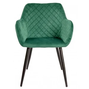mobiliario-contract-sillon rolando metal tapizado velvet 56 verde oscuro 4 2